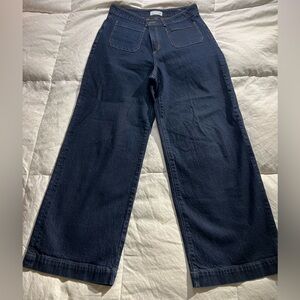LOFT Dark Blue Wide Leg Jeans Size 30 (10)